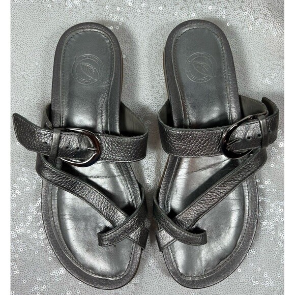 Nurture Women’s Sandals Size 7M Silver Leather - Picture 2 of 6